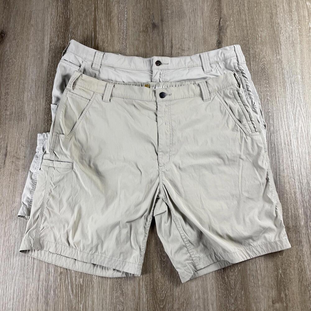 Lot of 2 Carhartt Shorts Men's 40 Relaxed Fit Cargo Work Short Ripstop Stretch
